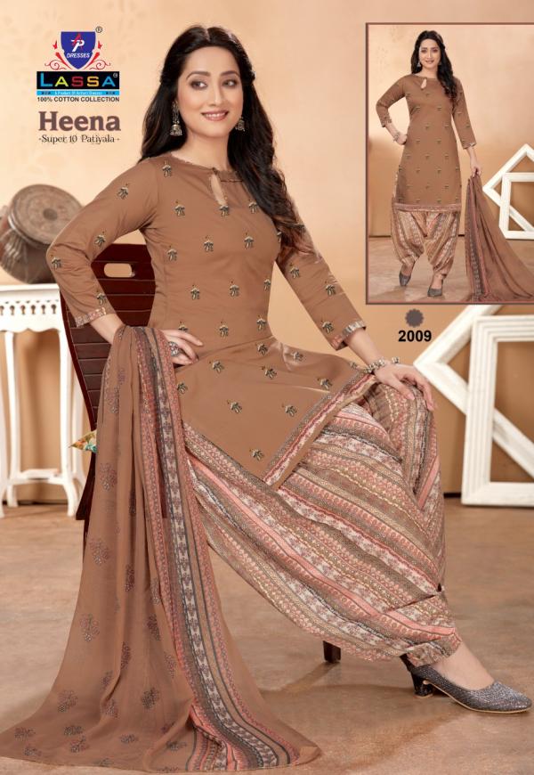 Lassa Heena Super 10 Patiyala Vol-2 Cotton Designer Dress Material